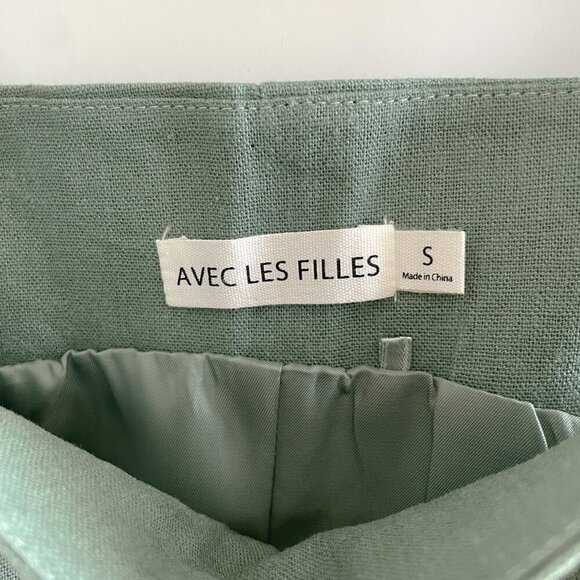 AVEC LES FILLES Linen Square Neck Cutout Dress - Picture 9 of 13